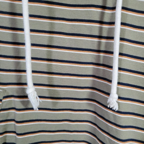 Sweet Claire Long Side Zip Side Pocket Striped Hoodie Size Medium - Picture 5 of 9
